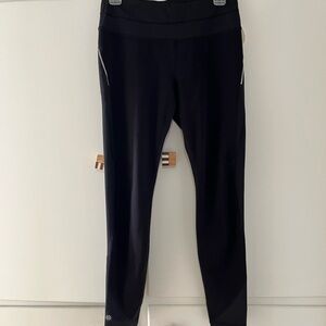 Athleta Black Fleece Lined Leggings